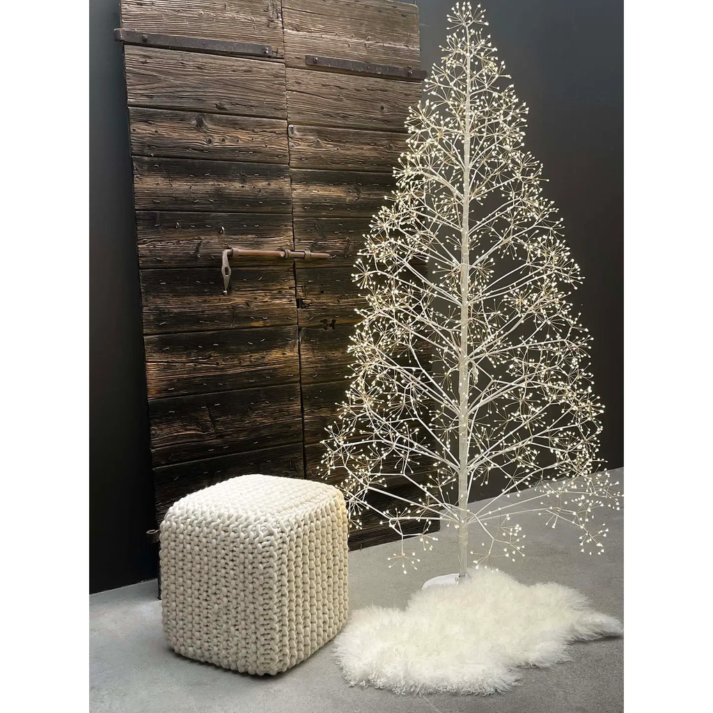 Sapin Lumineux Blanc 180 cm – 2100 LED, Intérieur & Extérieur